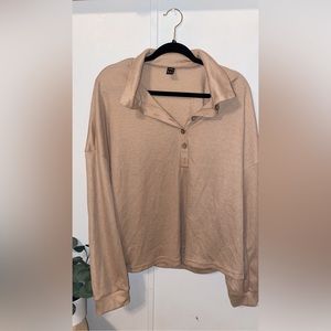 Tan long sleeve Shein women’s dress top